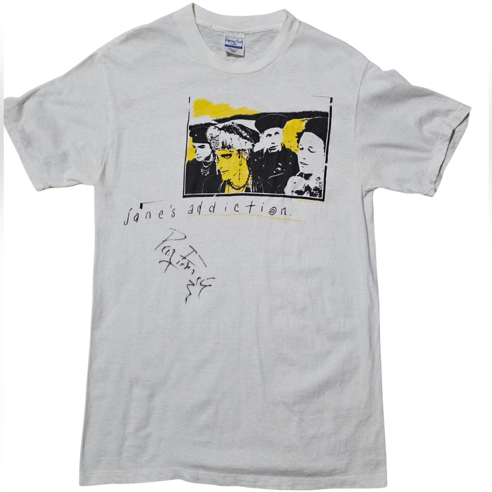 Autographed Jane's Addiction Vintage 80s Concert T-Shirt